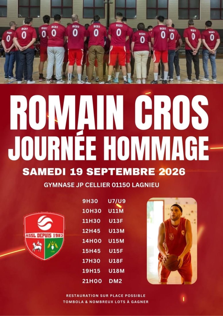 🏀 JOURNÉE HOMMAGE À ROMAIN CROS – 2ᵉ ÉDITION 🏀